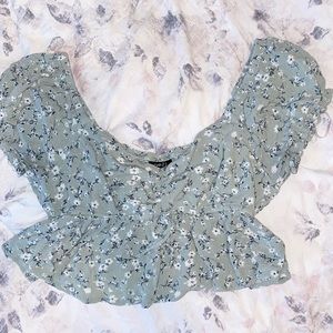 Light green crop top